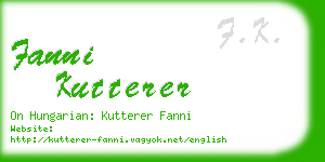 fanni kutterer business card